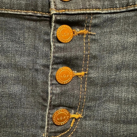 Loft Made and Loved Women’s Button Fly Modern Skinny Jeans Raw Hem 32/14 - Picture 3 of 11